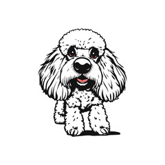 Poodle dog vector silhouettes