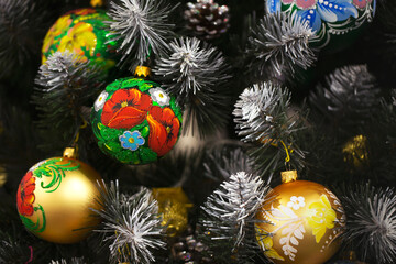 christmas tree and decorations