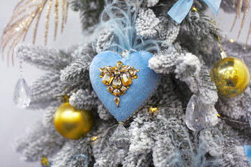 christmas decorations on a tree