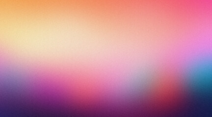 Vibrant orange red pink psychedelic grainy gradient color flow wave background for music cover or dance party poster design