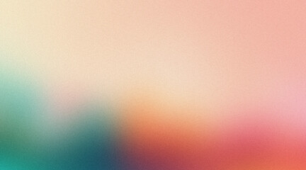 Vibrant orange green grainy gradient color flow wave background for music cover or dance party poster design