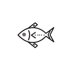 fish in cartoon, doodle style . Image for t-shirt, web, mobile apps and ui. Isolated 2d vector illustration in logo, icon, sketch style, Eps 10, black and white. AI Generative