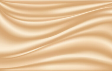 flowing piece of fabric with a tan color. smooth and silky texture