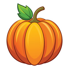 Pumpkin vector illustration on white background.