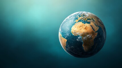 Fototapeta premium Satellite view of the Earths continents with vibrant colors highlighting different terrains and ecosystems