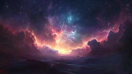 Naklejka premium THE DESERT COSMIC 