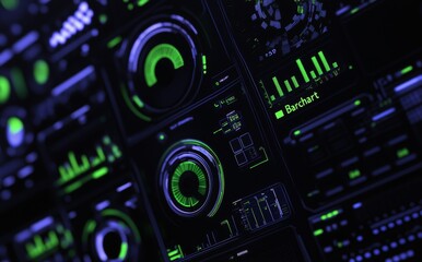 Obraz premium An interface for a virtual stock with a graphical user interface