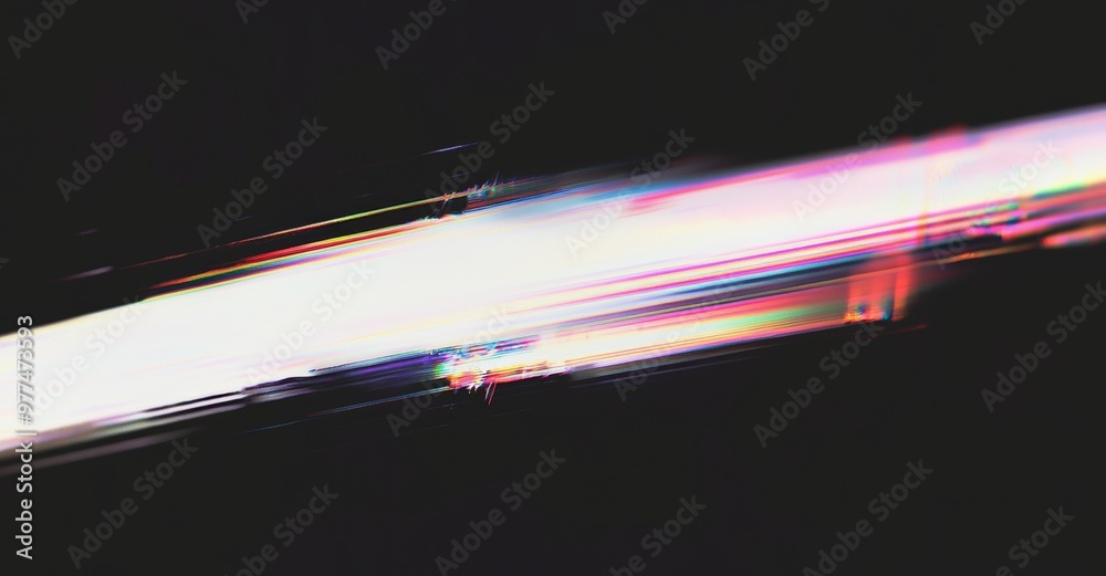 Aufkleber An abstract digital user interface HDU with pixel noise glitch error video damage