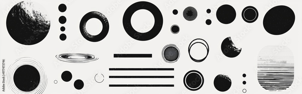 Aufkleber An isolated set of futuristic UI elements for a future HUD