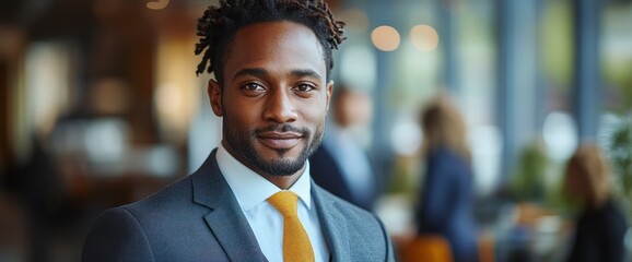 Fototapeta premium Confident Black Businessman in a Meeting