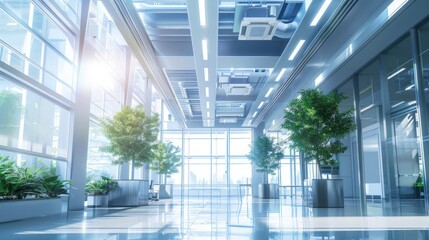 Modern Office Lobby with Natural Light