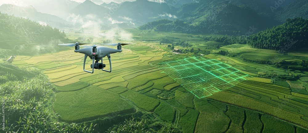 Poster agriculture drones are used in many fields including research analysis, safety, rescue, soil hydrati