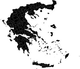 GREECE MAP WITH DIVISIONS STATES DEPARTMENTS	
