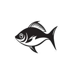 fish in cartoon, doodle style . Image for t-shirt, web, mobile apps and ui. Isolated 2d vector illustration in logo, icon, sketch style, Eps 10, black and white. AI Generative