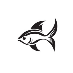 fish in cartoon, doodle style . Image for t-shirt, web, mobile apps and ui. Isolated 2d vector illustration in logo, icon, sketch style, Eps 10, black and white. AI Generative