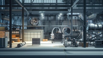 Industrial Interior: A Glimpse into a Modern Factory