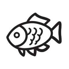 fish in cartoon, doodle style . Image for t-shirt, web, mobile apps and ui. Isolated 2d vector illustration in logo, icon, sketch style, Eps 10, black and white. AI Generative