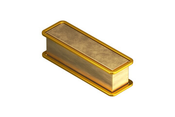 Golden font 3D letter I. Isometric 3D rendering display typography suitable for poster, web, advertising and modern design projects.