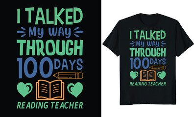 Obraz premium 100 days t-shirt design