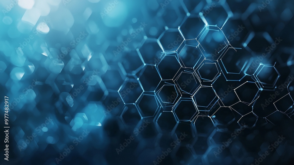 Poster hexagonal pattern background in abstract technology, medical science, health, and science concepts.