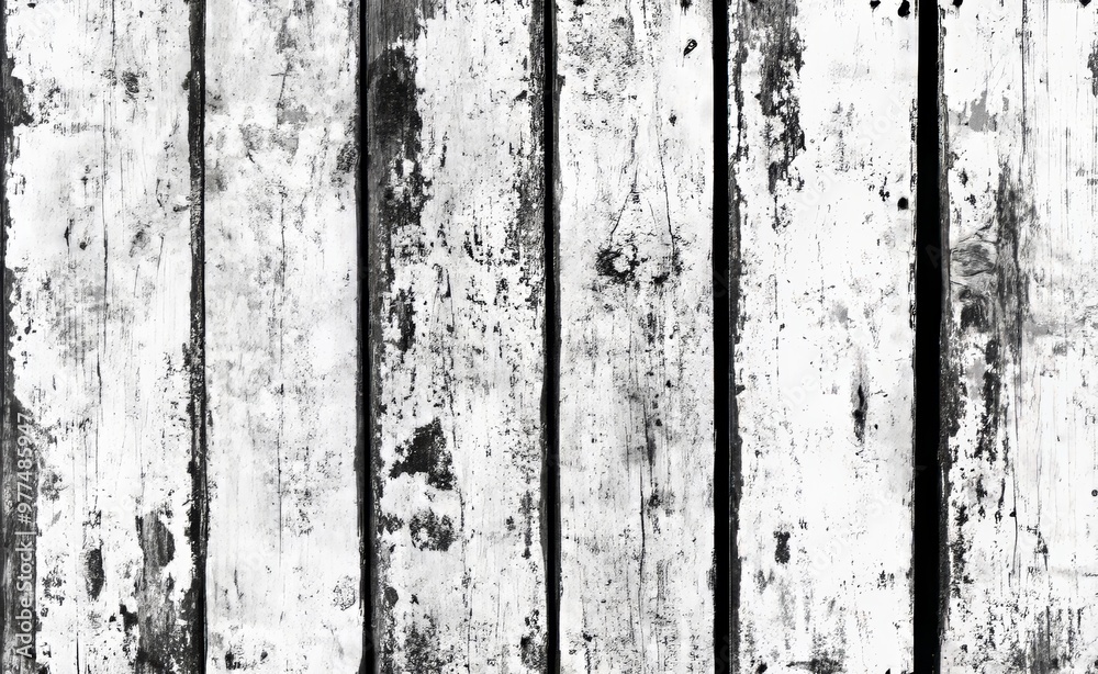 Poster In this abstract grunge texture, dust particles and grains are arranged in a dense pattern on a white background. Dirt overlay or screen scratch effect is used for vintage images.