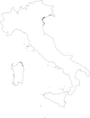Obraz premium ITALY MAP WITH DIVISIONS STATES DEPARTMENTS 