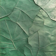 Obraz premium A close-up view of textured green leaves showcasing vibrant shades and intricate patterns, perfect for nature-themed designs.