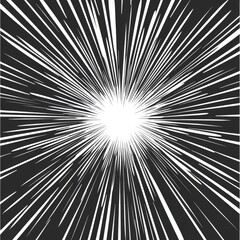Obraz premium A dynamic explosion of radiant light with linear bursts radiating from a central point, creating a striking visual effect.