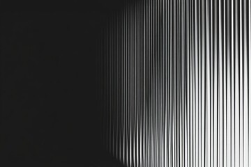 A striking monochrome image showcasing contrasting vertical lines, evoking a sense of depth and texture in minimalist design.