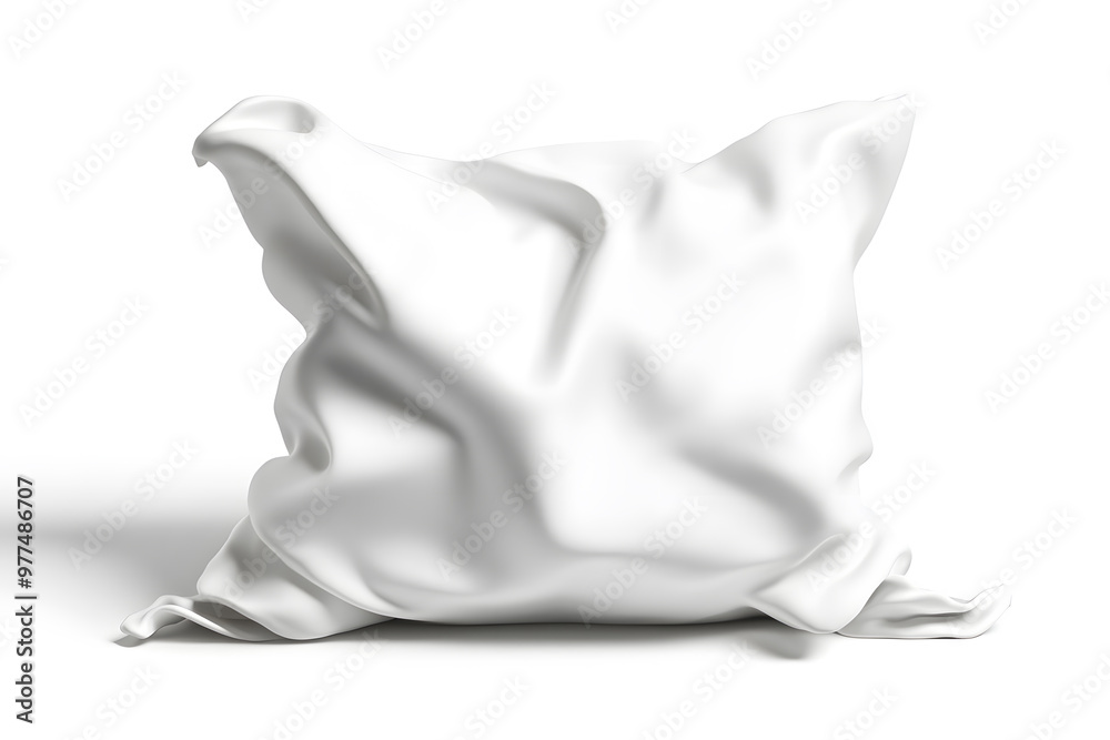 Wall mural a white pillow mock-up isolated on light background