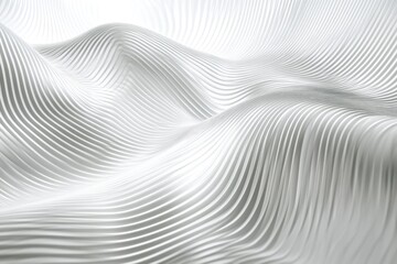 Abstract white waves with smooth lines create a serene and modern aesthetic, perfect for backgrounds or design elements.