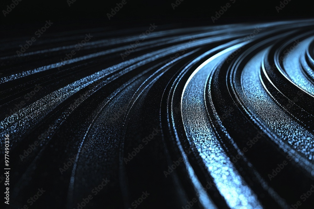 Poster An abstract glowing coding interface with a futuristic network on a dark background. 3D rendering.