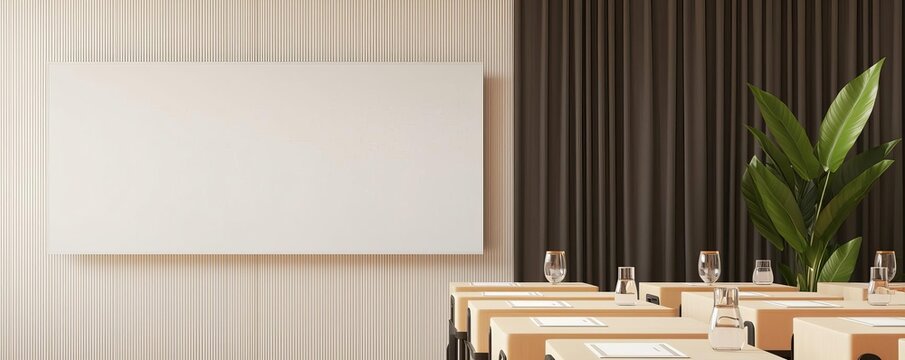 Business hotel meeting room with movable walls