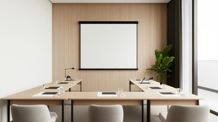 Business hotel meeting room designed for corporate events