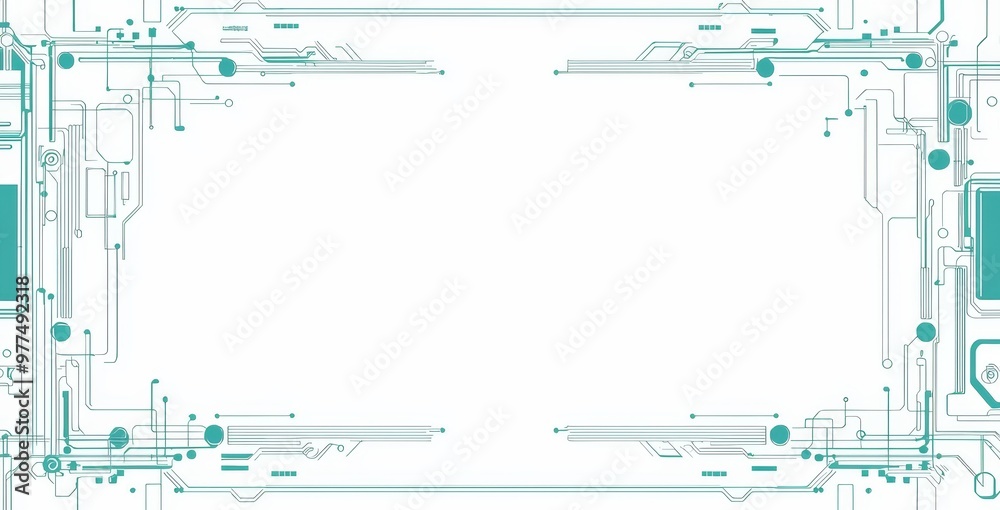 Poster the blue control panel represents modern technology, a futuristic interface, and an abstract design
