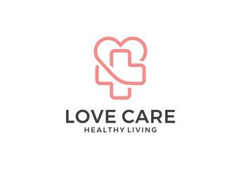 love health care and medical logo design inspiration	
