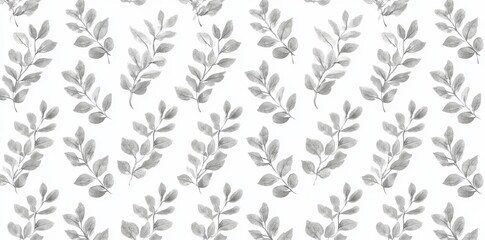 Modern elegant floral background with monochrome seamless pattern. Great for fabrics, prints, covers, banners, invitations, wrapping paper, wall art and more.