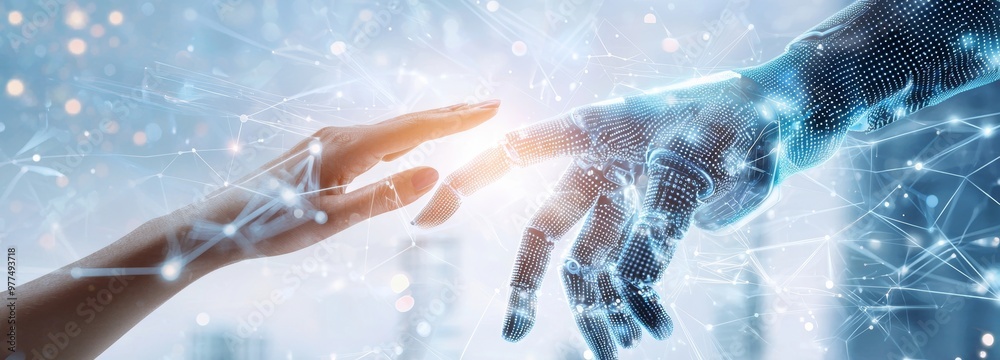 Aufkleber ai, machine learning, robotics, data exchange, deep learning, science and stock technology, and inno