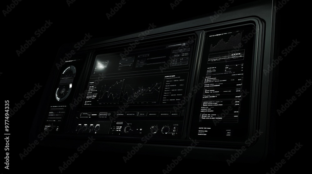 Aufkleber future hud interface design. future hud interface design. presentation of digital data. stock market