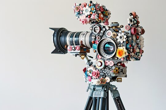 Professional cameras for recording video and photos, a professional studio equipment.