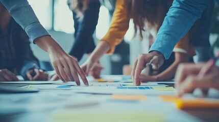 Obraz premium Businesspeople Collaborating Over Documents and Charts