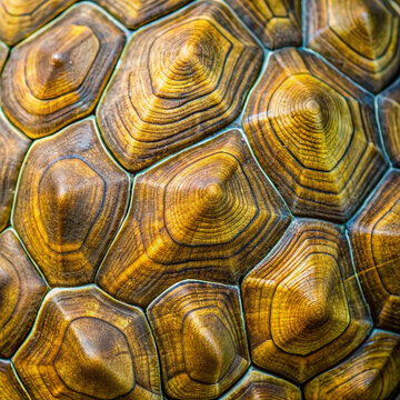Detailed texture of a turtle shell showcasing intricate patterns and natural beauty