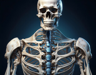 panorama skeletal system bones resembling hinges