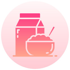 cereal round gradient vector icon