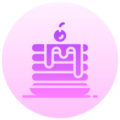 pancakes round gradient vector icon