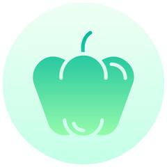 pepper round gradient vector icon