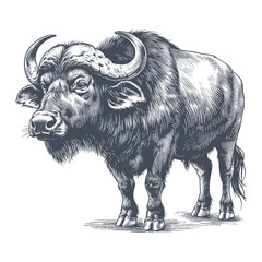 buffalo vector illustration