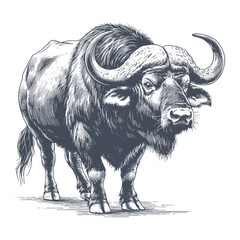 buffalo vector illustration