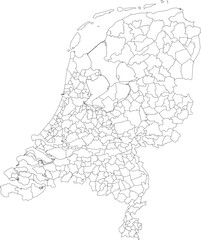 NETHERLANDS MAP with its administrative divisions and regions	
