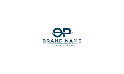 Logo design letter OP . Elegant modern. Vector template.